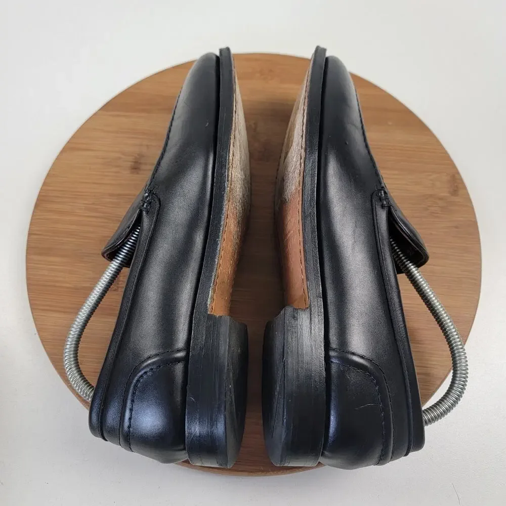 Allen Edmonds Black Smooth Leather Slip-On Loafers